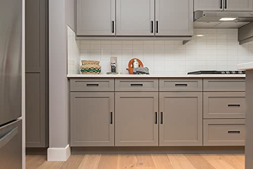 Ravinte Matte Black Cabinet Handles Solid Cabinet Pulls, 3 Inch CC, 5 Pack | Zinc Alloy, Slim Square Bar Grip, Smooth Drawer Pull Feel, Kitchen Cabinet Update, For Cupboards, Dressers, Drawers, Hardware - color: Black, size: Flat Black 3'' Hole Center