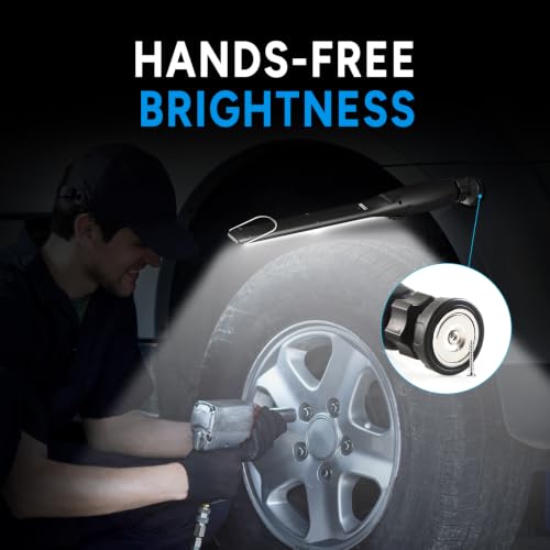 Dr. Prepare LED Work Light, 700 Lumens Rechargeable Work Lights, Cordless Portable Magnetic COB LED Work Light, Inspection Light for Car Repair, Home, Garage, Emergency - color: White Light