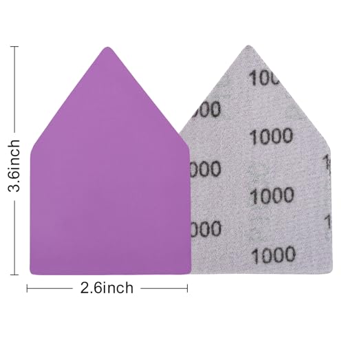 1000 Grit Sandpaper, Triangle Sanding Sheets, Fit Milwaukee M12 Fuel Sander - style: 1000 Grit
