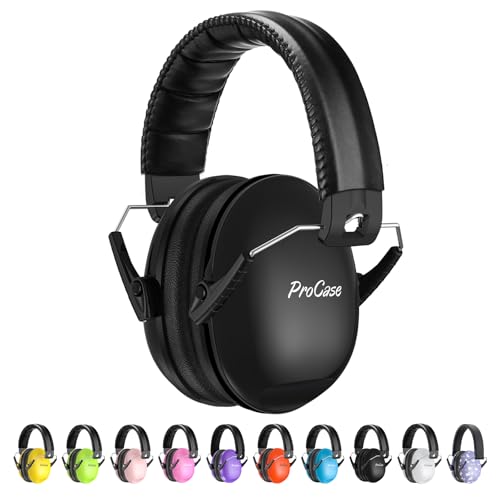 ProCase Noise Cancelling Headphones for Kids/Toddlers SNR 27dB Ear Muffs - color: Black