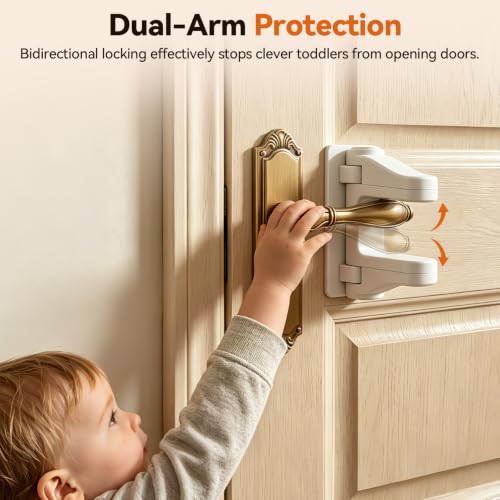 2 Pack Door Locks for Kids Safety, Childproof Door Lever Lock
