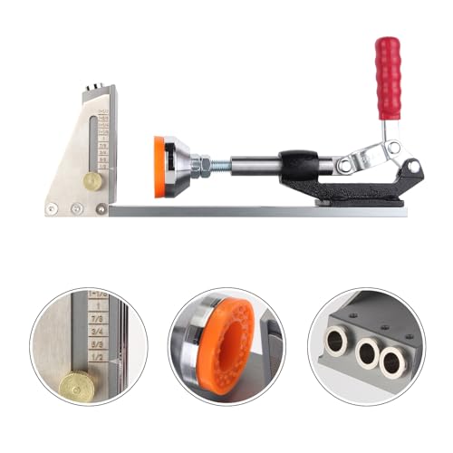 Kosmi pocket hole jig Kit,Professional Woodworking Dowel Jig Kit,Upgraded All-Metal Pocket Screw Jig for Carpentry Joinery Men,Set Jig Wood Woodwork Guides Joint Angle Tool Carpentry Locator