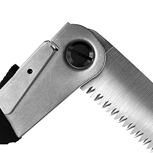 Jameson 8 Inch Folding Pruning Hand Saw for Single Hand Use with Tri-Cut Blade and Slip Resistant Grip, Professional Grade Knife