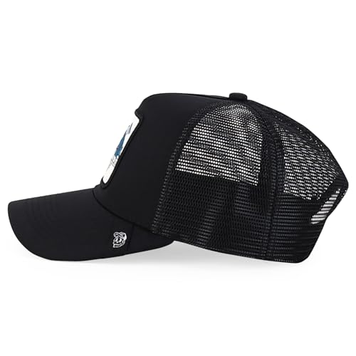 Trendy Apparel Shop 5 Panel Structured Tool Theamed Design Trucker Cap - color: Cutter Black