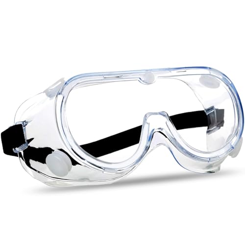 Super More Anti-Fog Protective Safety Goggles Clear Lens Wide-Vision - color: Transparent
