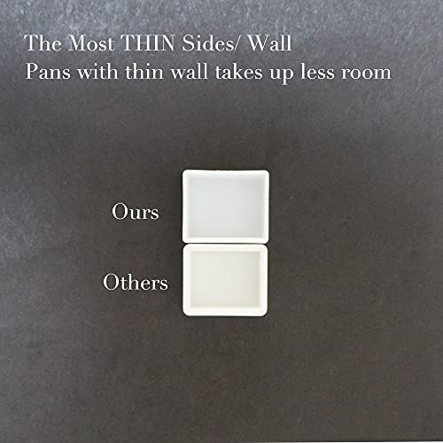 FCLUB 48PCS Refillable Empty Watercolor Half Pans, 2ml - style: 48Pcs Half pans