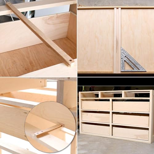 Wax Coated 16-Inch Drawer Slides - Undermount Drawer Slides Bottom Mount, Wooden Replacement Track for Dresser Cabinet Furniture Repair, 2 Pcs - size: 16Inch-2pcs