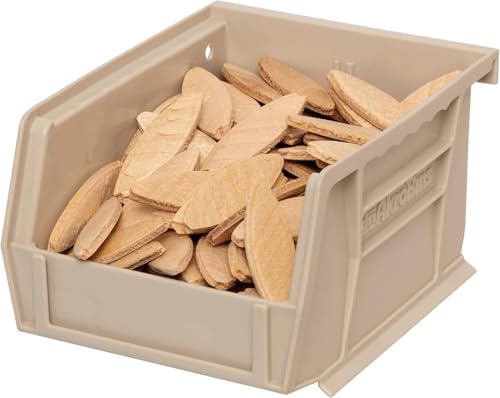Akro-Mils 30210 AkroBins Plastic Storage Bins, 5"x4"x3", Stone, 6-Pack - color: Stone, size: 6 Pack