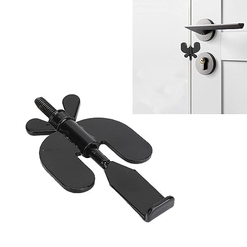 Alomejor Door Stopper, Portable Security Lock Adjustable Stainless Steel for Travelers Home Hotel School Office
