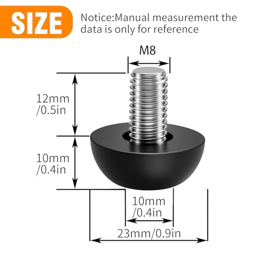 64Ps M8 Thread Stainless Steel Adjustable Leveling Feet - color: 64pcs