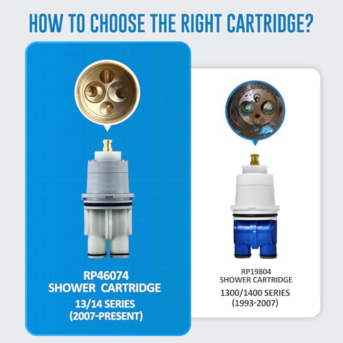 RP46074 Shower Cartridge, Compatible with Delta 13/14 Series Shower Faucet, Replacement Monitor MultiChoice Cartridge, Single Handle Universal Shower Cartridge Repair Assembly with RP22734 Bonnet Nut - style: RP46074