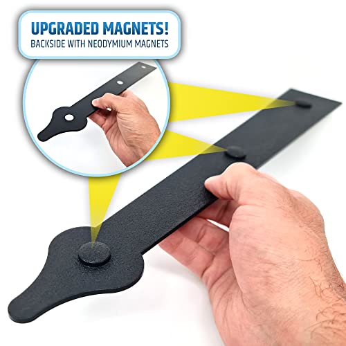 Premium Quality & Strong Magnetic Garage Door Decorative Hardware - Set of 2 Handles + 4 Hinges - Faux Garage Door Accents Kit for Curb Appeal | No Installation Needed | Will Never Fall Off - style: Magnetic Hinges & Handles Set