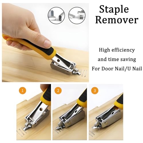 Upholstery Staple Remover Tack Puller Nail Remover Tool Set Nail Puller Plier, Staple Puller, Tack Lifter, Fastener Remover, for Furniture Floor Wall Wooden Case Car Photo Frame (4 pcs) - style: Style1