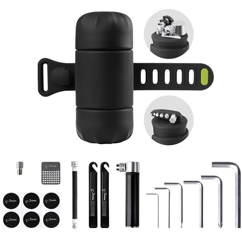 BONE Bike Portable Tool Kit, 14-in-1 Bicycle Repair Capsule for Cycling - color: Black - 14-in-1