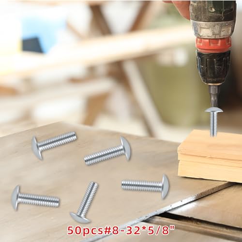 Machine Screws - 8-32 x 5/8" M4x41（50pcs）, Perfect Fit for Knob and Pull Installation, Machine Thread Screws for Drawers & Doors - size: 8-32 x 5/8"