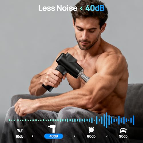 HEYCHY Massage Gun Deep Tissue, Muscle Massager Titanium, Heat and Cold - color: Titanium Alloy Black