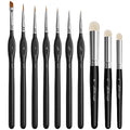 Golden Maple Miniature Paint Brushes Drybrush-10pcs Micro Detail Paint Brush Set, Small Fine Detail Brushes for Acrylic, Watercolors & Paint by Number, Figurine - style: 10GB
