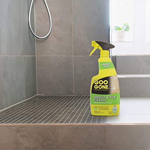 Goo Gone Grout and Tile Cleaner - 28 Ounce - Removes Tough Stains Dirt Caused by Mold Mildew Soap Scum and Hard Water Staining - Safe on Tile Ceramic Porcelain, pack of 2 - size: 28 Fl Oz (Pack of 2)