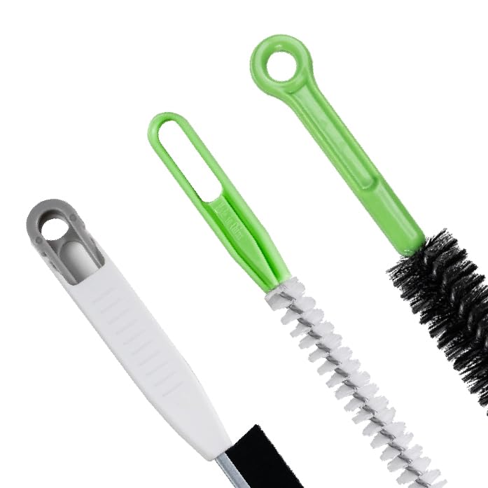 Upgraded Cleaning Brush Kit - 3-Piece Set, Flexible Drain Brush, Crevice Brush with Nie, Ideal for Kitchen, Bathroom, Toilet, Vent Scrubber
