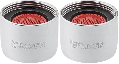 Moen 2.2 GPM Female Thread Aerator, Chrome, 3924 (Pack of 2) - size: 0.1 (Pack of 2)