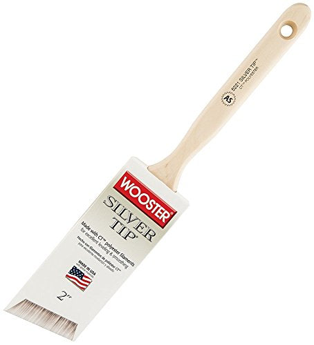Wooster Brush 5221 2 inch Silver Tip Angle Sash Paintbrush, Pack of 6