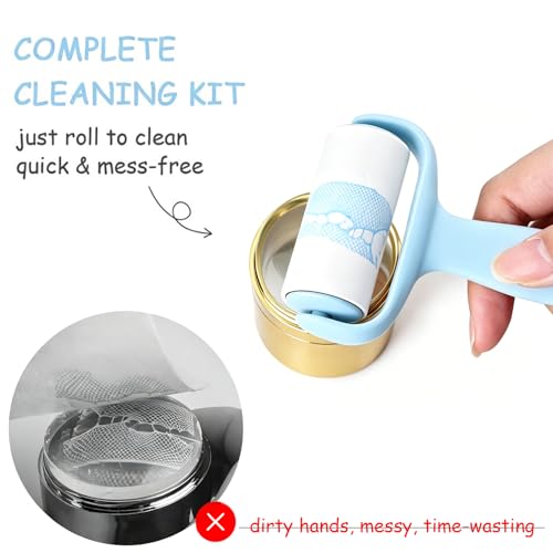 Mini Nail Stamper Cleaner Roller Kit with 2 Refills - color: #2 mini