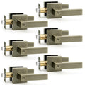 Probrico Privacy Interior Door Handles 6 Pack, Antique Brass Heavy Duty Locking Zinc Alloy Levers for Bedroom & Bathroom - color: Antique Brass