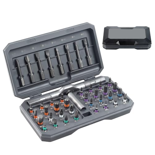 42 in 1 Magnetic Ratchet Screwdriver Set With Case - size: 42 in 1