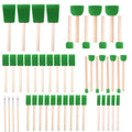 Foam Paint Brushes, 48 Pcs -10 Sizes, Paint Sponge, Premium Foam Brushes - color: Green