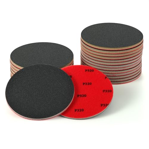 MAXMAN Foam Sanding Pads12pcs, 6" Sanding Sponge Set, 320Grit for Auto | Bowling Sanding Pads, Reusable Wet Dry Sandpaper Block, for Random Orbital Sander, Wood, Metal, Drywall & Curved Surfaces - size: 6 inch, style: 320 Grit