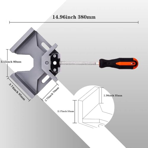 8pcs Corner Clamp - Right Angle 90 Degree Wood Clamps For Woodworking, With Adjustable Swing Jaw Aluminum Alloy Frame, For Welding, DIY Woodworking - style: 8pcs