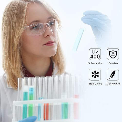 Salfboy Clear Safety Glasses Bulk for Men, Ansi Z87.1 Protective Eyewear - color: Colorful