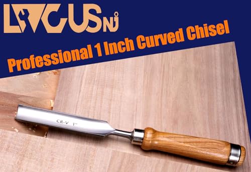 1"(25mm) Wood Chisel for Woodworking,Semicircle Edge CR-V Steel DIY Woodworking Handle Carpentry Gouge Tools - size: 1"(25mm)Semicircle Edge