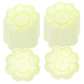 PATIKIL 24Pcs Paint Tray Palette, 3.1"/8cm Painting Palette Plastic Palette Flower Shape for Watercolor Gouache Painting Art Craft DIY Project, Yellow - color: Yellow