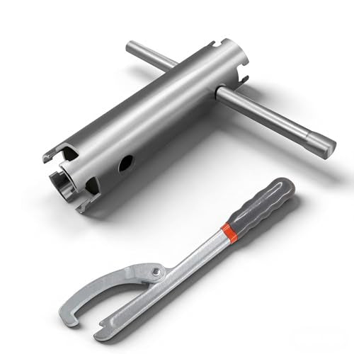 HAUTMEC Sink Drain Wrench Set,Sink Strainer Lock Nut Wrench & Long‑Reach Double Working End Basket Strainer Wrench for Kitchen Sink Basket Strainer,1100701 - color: Wrench Set