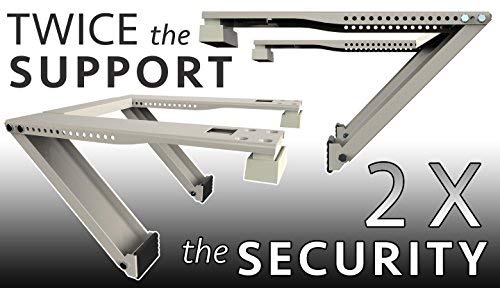 American Owned Universal Window Air Conditioner & Heat Pump Bracket Heavy-Duty Window AC Support-Support Air Conditioner Up to 180lbs for 12000 BTU AC to 24000 BTU AC Units Heavy Duty - size: HEAVY DUTY