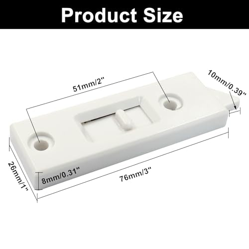 4 Pcs Window Latch Tilt Locks Latch, Spring-Loaded 76mm (White) - color: White, size: 4 Pack