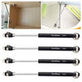 DerBlue 4-Pack 10inch 100N/25lb Gas Struts for Cabinets - Professional Cabinet Shocks and Gas Struts - color: Black