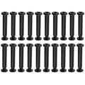 20 Sets M6 x 40mm Black Binding Post Screws,Hex Drive Rivet Socket - size: M6 x 40mm