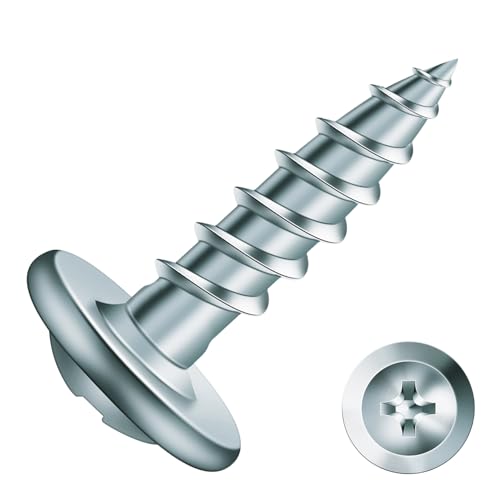 #8 x 5/8" Wood Screw 500Pcs Alloy Steel Standard Thread Truss Head Fast Self Tapping by SG TZH - color: Silver - Alloy Steel, size: #8 x 5/8"