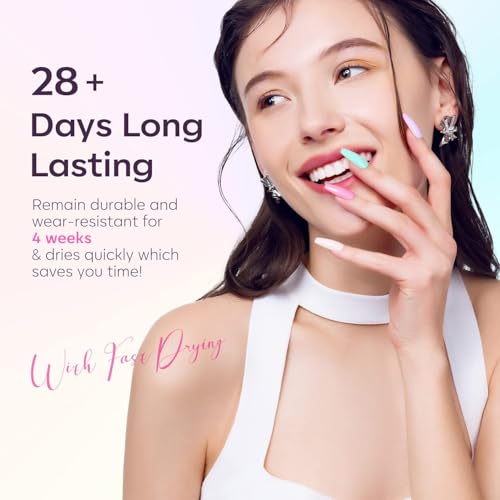 modelones Pastel Gel Nail Polisht Set, Pink Purple Blue Green Yellow - color: A-1 Spring Vibe