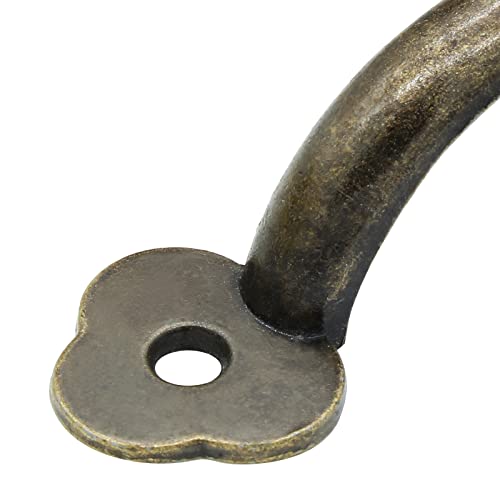 Piutouyar 12 Pcs Barn Door Handles, 3.2 in Hole Center Gate Handle, Bronze - color: Bronze, size: 4 Inch