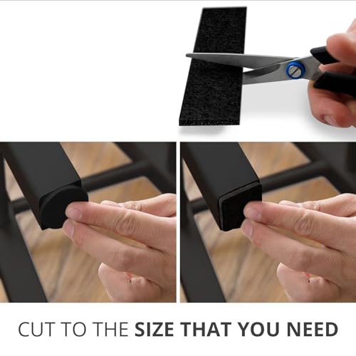 X-Protector Premium Felt Furniture Pads - 20 PCS 6 x 1/2" - Black - size: 6 x 1/2" 20 Black, Strips