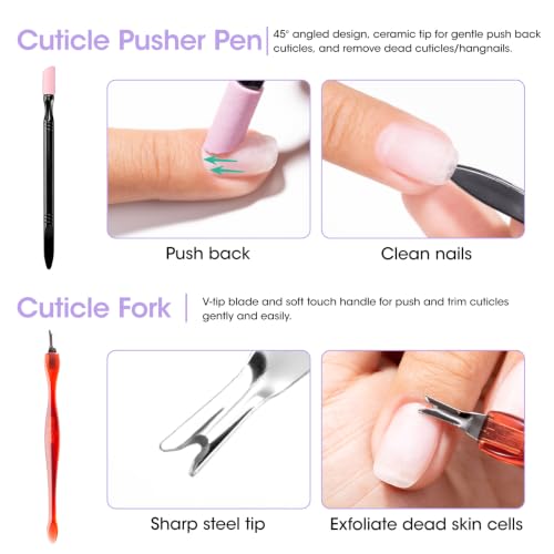 Gellen Nail Care Kit with 10PCS Manicure Tools: Nail Strengthener Lavender - color: Lavender Scent