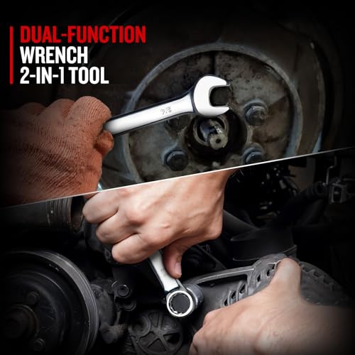 zhax 3/4" SAE Combination Wrench, 12 Point Box End, 15 Degree Offset Design, Mirror Polish Finish, Forged CR-V Steel, Hand Tools for Mechanics, Ideal for Auto and Home Repair - size: 3/4"