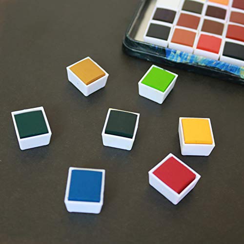 100PCS Watercolor Half Pans, 2ml Empty Paint Pans for Watercolor Palette - style: 100Pcs Half Pans