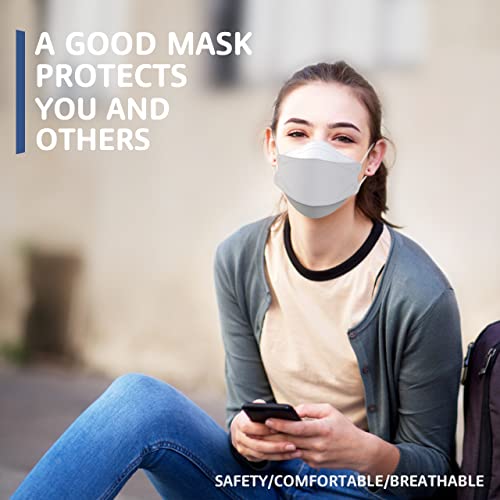 LEVENIS KN95 Face Masks 100 Pack, Breathable Comfortable and Disposable KN95 Mask, White - color: 100pcs Adult-white