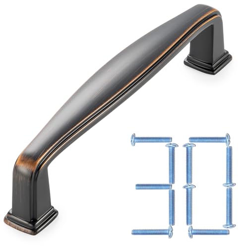 KOOFIZO 30 Pack 3-3/4 in Oil Rubbed Bronze Cabinet Pulls Drawer Handle 1817 - color: Oil Rubbed Bronze, size: 3-3/4" CC - 30Pcs