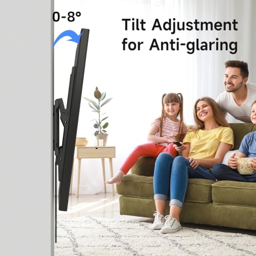Suptek Tilt TV Wall Mount Bracket for Most 42-90 inch TV, Universal Mount with Max 800x400mm VESA and 154lbs Loading Capacity, Fits Studs 16” 18“ 24" Apart, Low Profile with Bubble Level (MT5084) - size: 42"-90" TV - for wood studs up to 24"