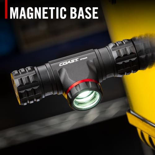 Coast XPH30R 1200 Lumen USB-C Rechargeable Dual Power Headlamp with Twist Focus Beam and Magnetic Base, 4.37 oz. - Black - color: Black